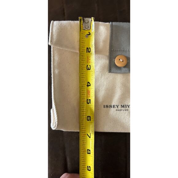 Issey Miayke canvas button front roomy purse bag jewelry, trinkets bits and bobs - Picture 7 of 10